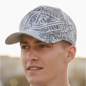 #205 Quiksilver Gray Graphic Cap